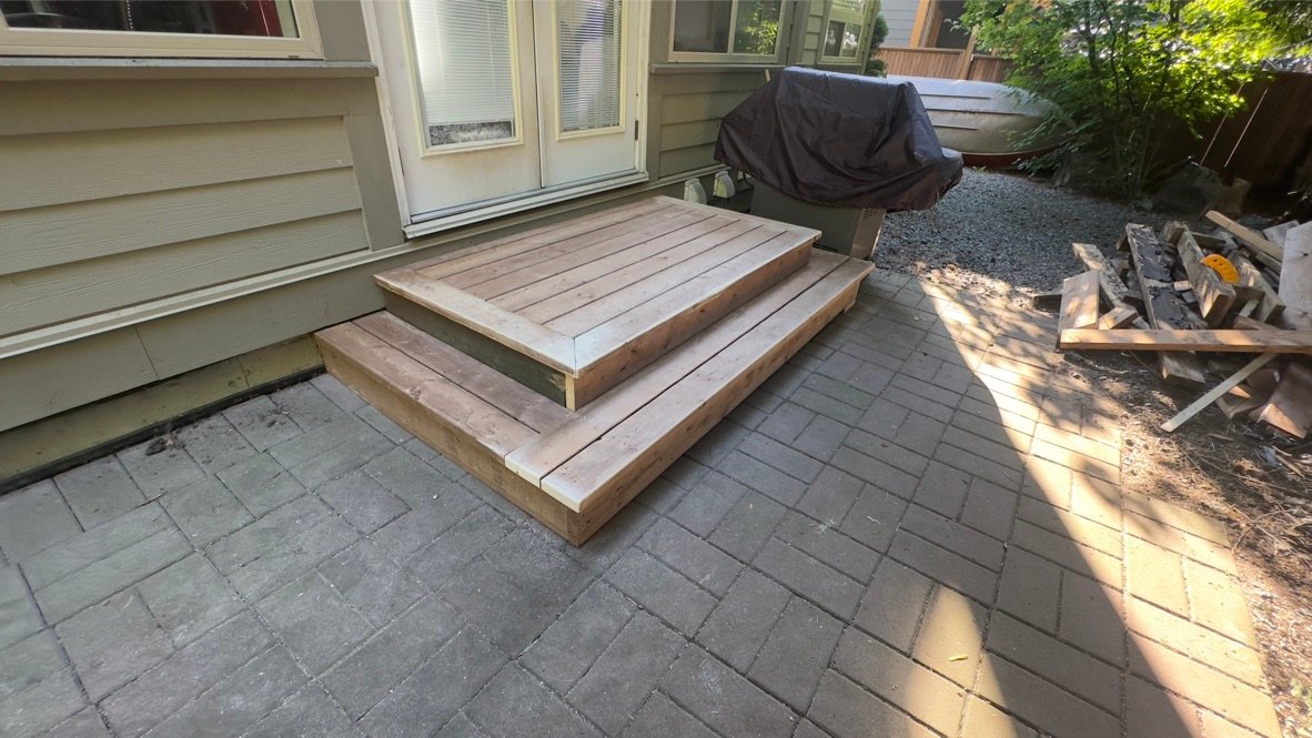 Custom back step construction-Complete